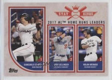2018 Topps Big League Stat Kings Trio Giancarlo Stanton Nolan Arenado #301 2f9