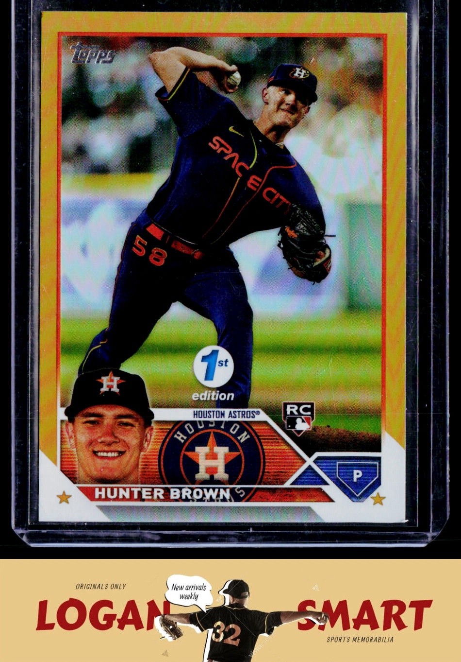 Hunter Brown 2023 Topps 1st Edition Gold Foil #111 Houston Astros