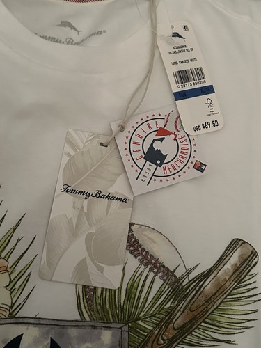 New York Yankees Tommy Bahama MLB Island League T-Shirt XL Neu mit Etikett. Einzelhandel 69,50 $ - Bild 5 von 6