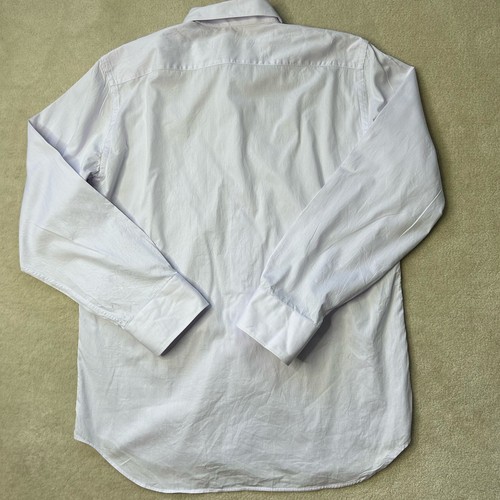 Canali Dress Shirt Mens 16.5 42 Poplin Cotton Button Up Made In Italy Designer - Picture 3 of 9