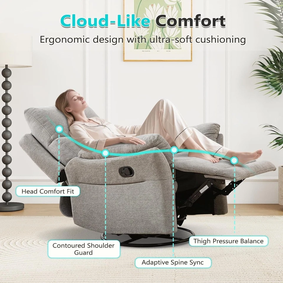 Silla reclinable basculante giratoria Canmov - Silla infantil deslizante 360° Foto 3 de 4