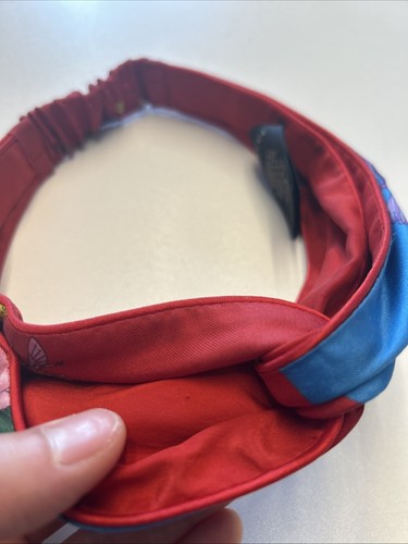 Gucci GG Flora Silk Headband Floral Snake Garden Print Red Blue Multi 25 X 9 Cm - Picture 19 of 24