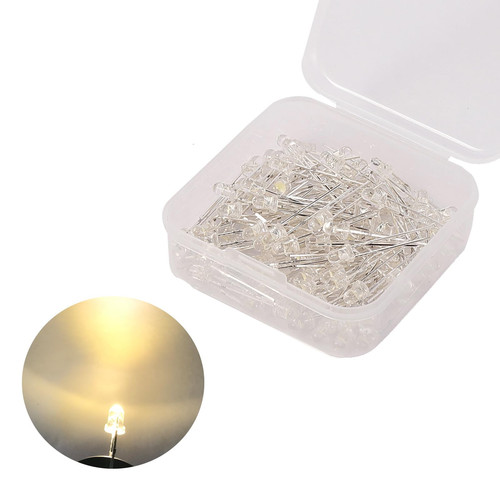 3mm Led Diode Lights, 120Pcs 3mm Warm White Led Emitting Assorted, Round Diod...