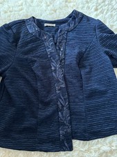 Maya Brooke 2pc Jacket and Sheath Style Navy Cocktail Dress Set w/Sequin Accents