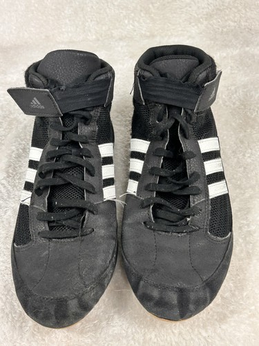 Adidas HVC2 Wrestling Shoes Men’s Size 9.5 Black Mesh High Top MMA Boxing CLEAN - Picture 4 of 7