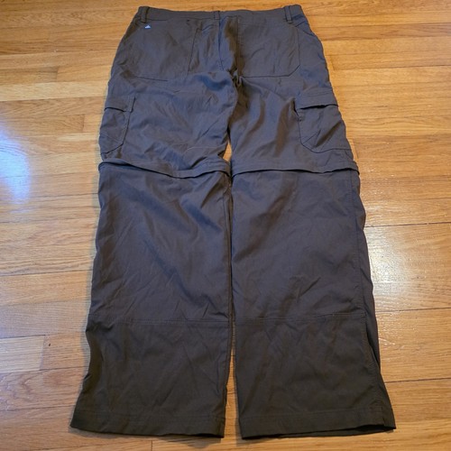 Pantalones PrAna Para Hombres XLx32L Marrón Exterior Convertible Pantalones Cortos Carga Bolsillos Senderismo - Imagen 11 de 13