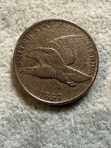 1857 Flying Eagle Cent VG to F Fine Condition Nice Coin See Pics 6877