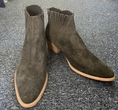 Free People Faryl Robin Trill Black Suede Ankle Boots Size 9 Us 11 New B93 - Picture 1 of 5