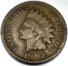 1902 Indian Head Cent Penny Good Condition 1c One Cent US Coin- 0780