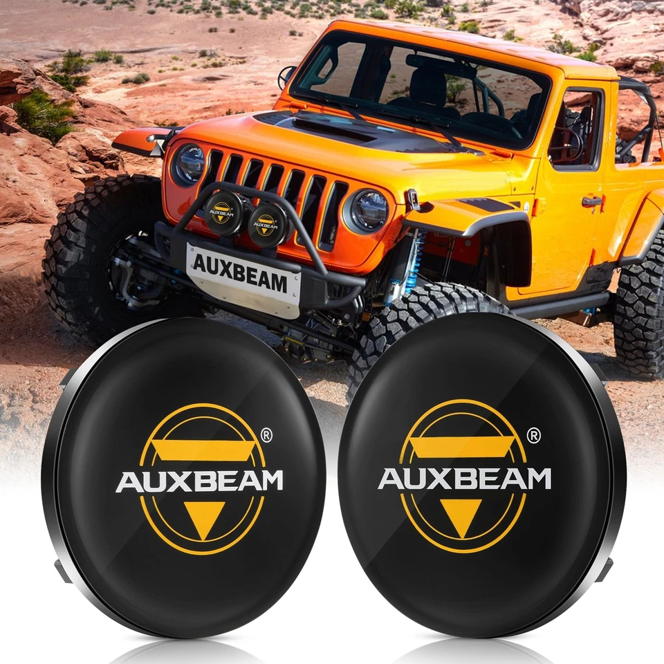2x AUXBEAM 4" Round LED Work Light Spot Flood Pods Driving Lights Truck Offroad Foto 3 de 4