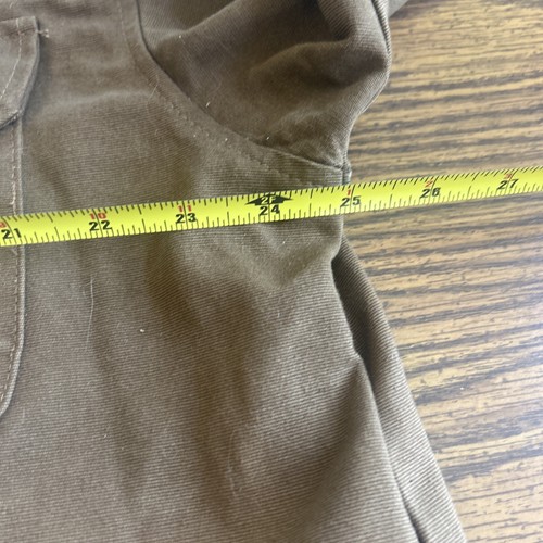 Orvis Men's Shooting Shirt Hunting Quilted Patch Sz Large Brown Green Cotton - Picture 5 of 11