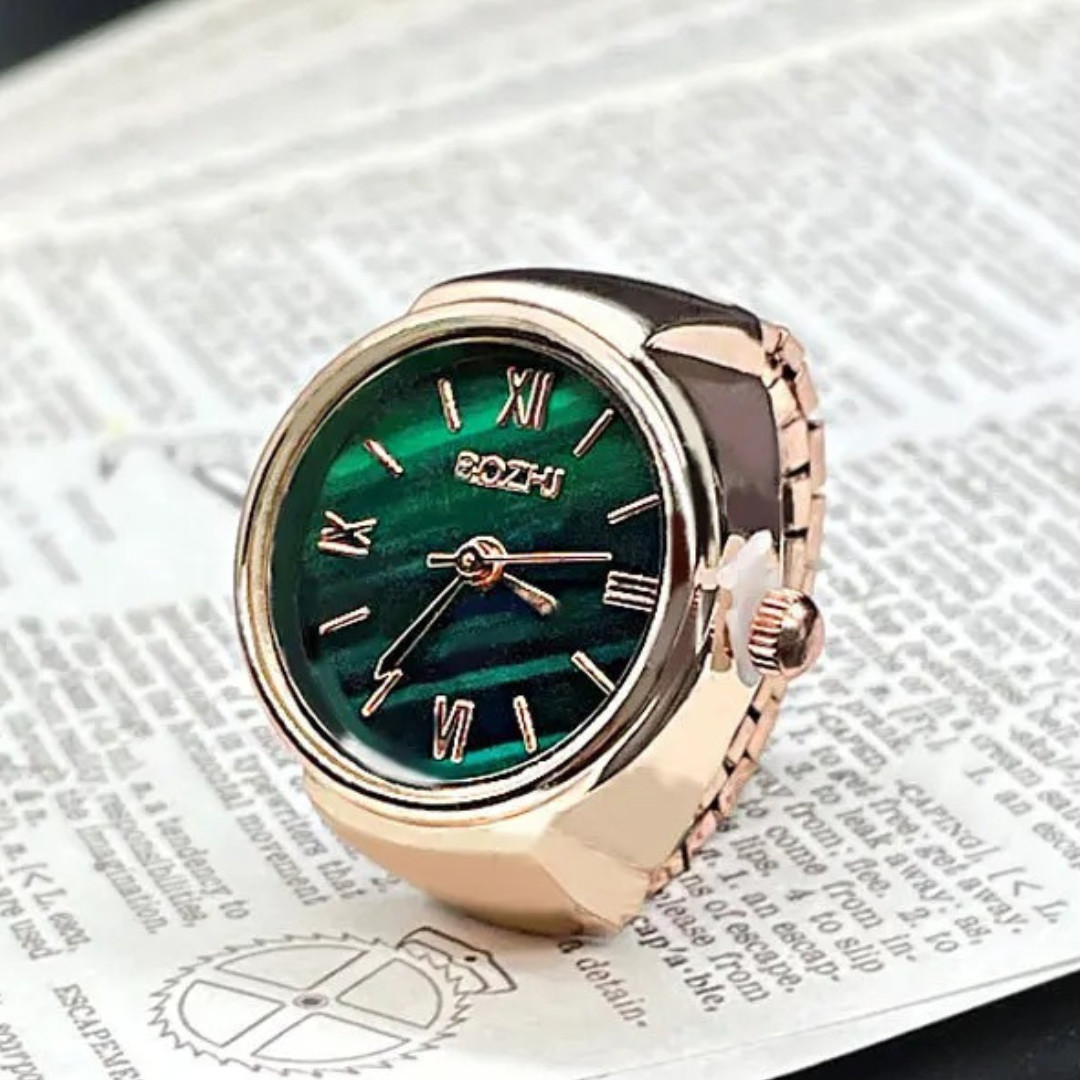 Unisex Ring Watch Round Finger Rings Elastic Stretchy Rings Digital Watch