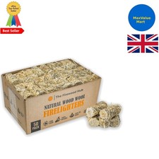 Multi-Use 50 Pack of Eco-Friendly Wood Firelighters for Indoor/Outdoor Fires 0.32 per lighter