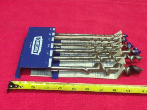 Vtg Sears Craftsman 6-Piece Auger Bit Set 1/4"-1" 4156 USA ๐บ๐ธ - Picture 5 of 7