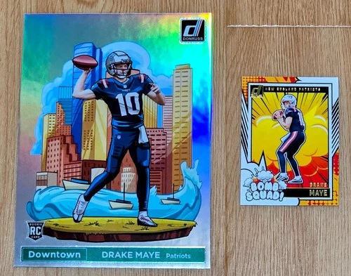 2024 Donruss Drake Maye Jumbo Downtown Rookie set of 2