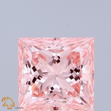 Princess Cut 2.06 Ct Fancy Vivid Pink VVS2 IGI Certified Lab Grown CVD Diamond