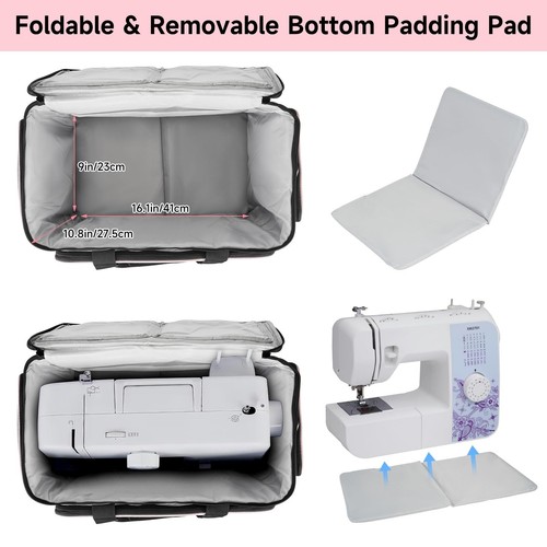 Sewing Machine Carrying Case Bag Compatible for Most Standard Singer,Brother,... - Picture 2 of 8