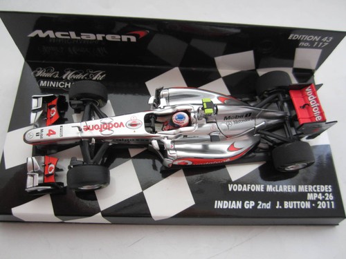 Pma Minichamps 1/43 Mclaren Mp4-26 2011 Indian Gp No. 2 4 Jenson Button Johnnie - Picture 9 of 9
