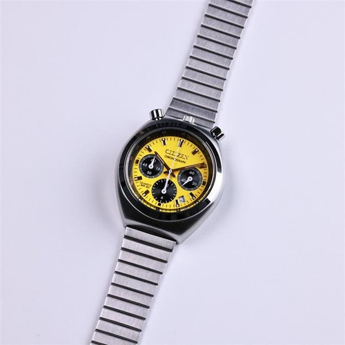 Citizen AN3710-51W Bullhead Yellow Record Label Tsuno Chronograph Watch Limited - Picture 6 of 16