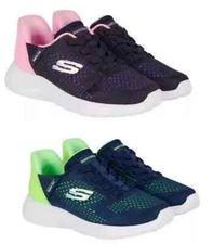 New With Box!Skechers Kids Hands Free Swift Fit Sneaker Shoes, Black/Navy