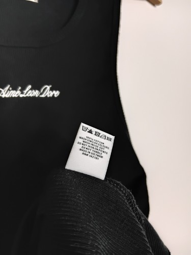 Aime Leon Dore Embroidered Tank Top Mens L Large Black Script Ribbed Singlet - Bild 8 von 12