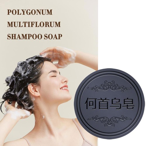 Hair Darkening Shampoo Natural Polygonum Essence Bar Shampoo Women/Men 2024 X0X6 - Picture 2 of 8