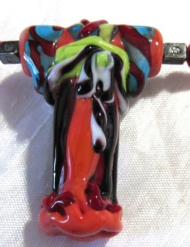 Art Glass Lampwork Bead Necklace - Picture 5 of 5
