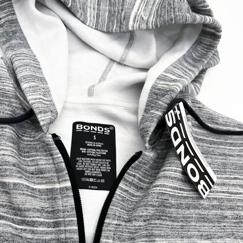 Bonds Hoodie Tech Fabric Jumper Sweater Womens Small-S Pullover Sweat RRP$65 - Picture 2 of 12