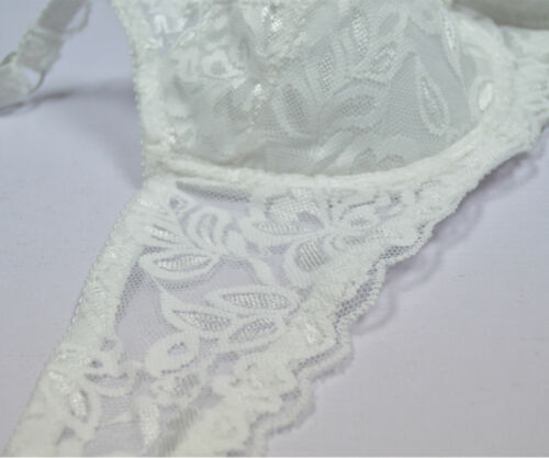 Reggiseno donna taglie forti completo ferretto non imbottito pizzo trasparente minimizzatore EF - Foto 42 di 44