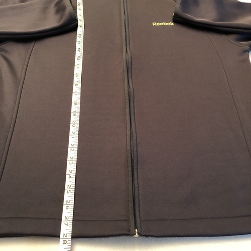 Reebok Soft Shell Track Jacket Men's Black Medium Fleece Lined Full Zip Front - Picture 6 of 11