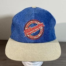 Vintage Milwaukee Electric Tools K-Products K-Brand Denim Hat Cap RARE Made USA