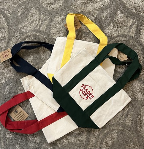 FOUR Trader Joe's Washington DC Tote New Bag (4) RED HANDLE WHITE HOUSE LINCOLN - Picture 10 of 14