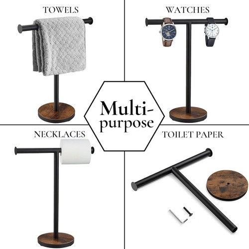 Towel Holder Stand Countertop Hand Towel Stand for Bathroom and Kitchen Free ... - Picture 7 of 9