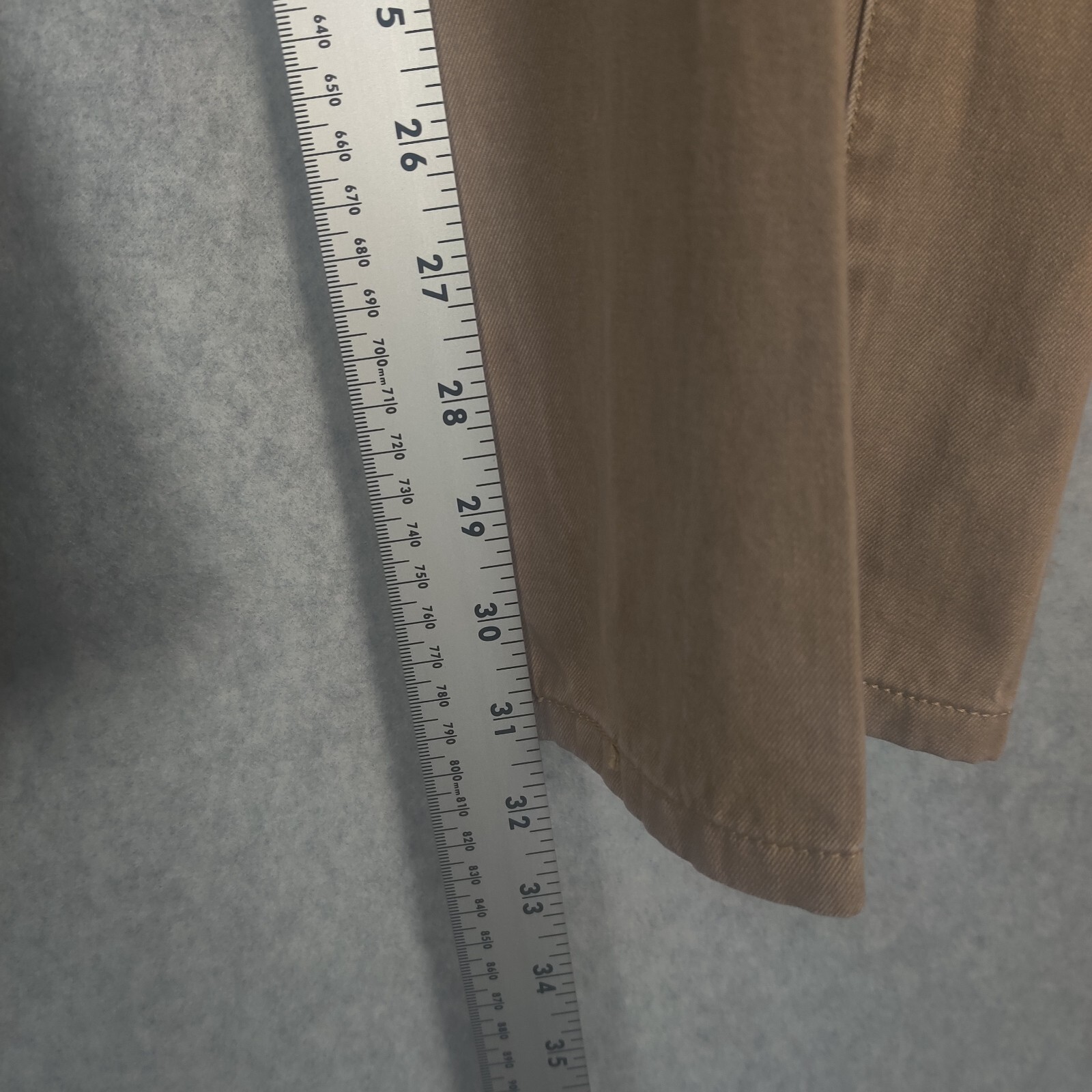 Peter Millar Pants Men 32 Solid Beige Flat Front … - image 5