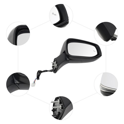 Right Side Mirror Passanger Side Mirror Assembly 8 Pins For 19-24 Toyota RAV4 - Foto 8 di 18