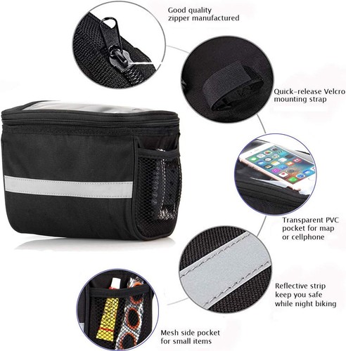 5 in1 Bicycle Cycling Bag Front Handlebar Rainproof Saddle Shoulder Storage Bag - Picture 13 of 18