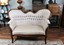 antique mahogany victorian tufted settee by carlton mclendon furniture co.