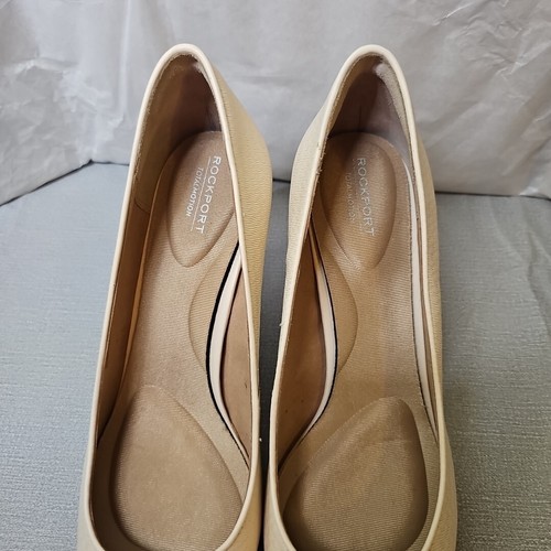 Rockport Total Motion 75MM Women's Natural Beige Leather Size 9 Pointed Toe - Picture 4 of 11