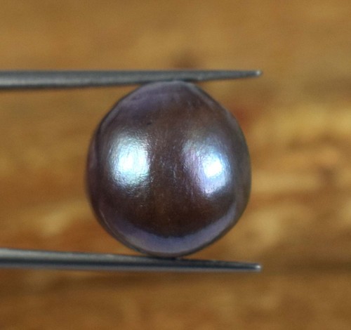 Natural Tahitian Grayish Black South Sea Pearl 6.75 Ct Round Gemstone E3618 - Picture 4 of 9