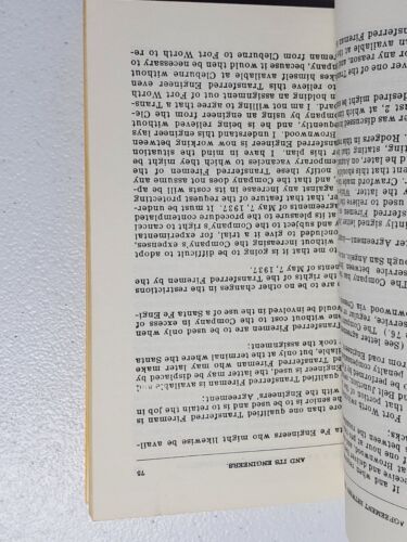 Vintage Santa Fe Agreement with the Brotherhood of Locomotive Engineers - Imagen 7 de 7