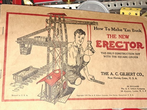 7 1/2 Gilbert Erector Set Complete- Original Parts 1938 Set -Total Parts M1878 - Picture 5 of 10