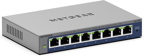 8-Port Gigabit Ethernet plus Switch (GS108E) - Managed, Desktop or Wall Mount, a - Picture 6 of 12