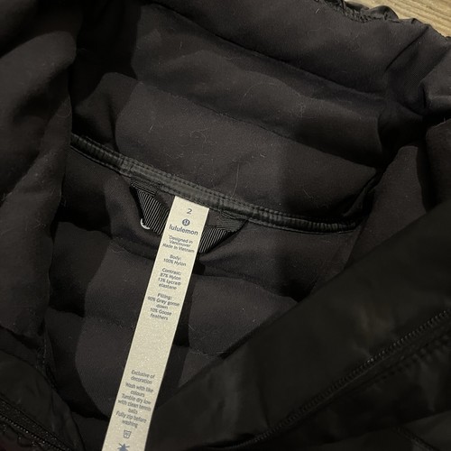Lululemon Down For A Run Pullover II Black Sz 2 Down Filled - 第 4/6 張圖片