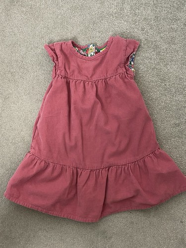 Mini Boden Size 2-3 Years Girls Pink Corduroy Ditsy Floral Lined Prairie Dress. - Picture 2 of 9