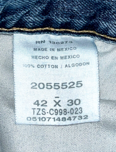 Lee Men's 2055525 Relaxed Fit Straight 100% Cotton Blue Jeans Size 42 X 30 - Picture 3 of 8