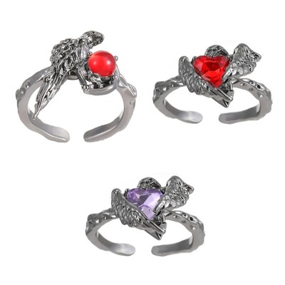 Multi Layer Compatible Crow Rings Adornment For Trendy And Stylish Combinations