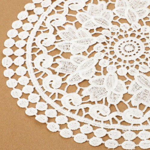 Set of 4 White Vintage Embroidered Lace Placemat Dining Kitchen Table Mats Doily - Picture 22 of 71