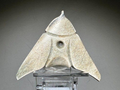Seltener chinesischer Shang Dy alter Jade geschnitzter Gott Vogel Design "Pei" Anhänger L 5,0 cm - Bild 8 von 15