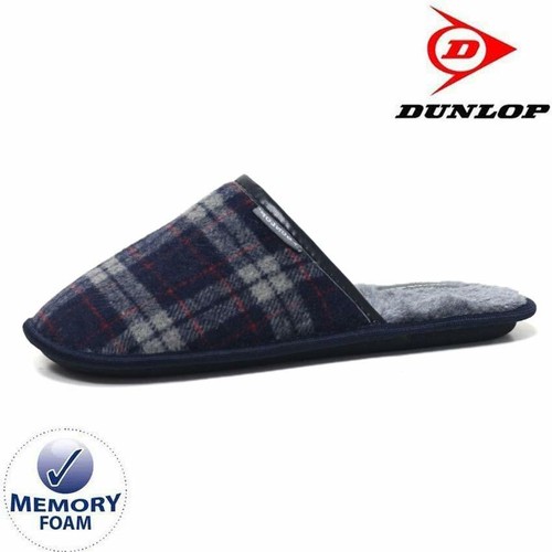 DUNLOP MENS SLIPPERS NEW WINTER WARM FUR COSY LUXURY INDOOR SLIP ON SHOES SIZE - Picture 5 of 18
