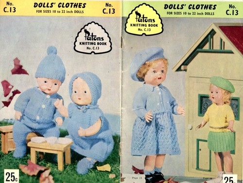 Patons Knitting Crochet Book C13 Doll clothing for doll sized 10-22” doll - Picture 2 of 4